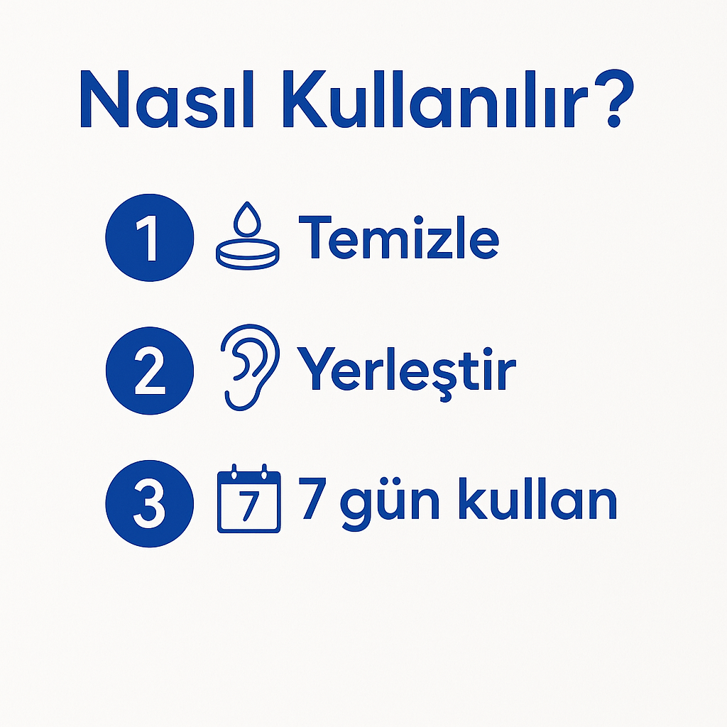 EARLEPS™ Kulak Bandı (20 Adet 3-4 Ay Kullanım İçin Uygun)